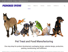 Tablet Screenshot of pedigreeovens.com